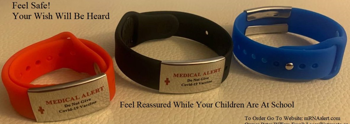 Black Freedom Medical Alert Bracelet + (Do Not Give Covid 19 Vaccine - Plate)