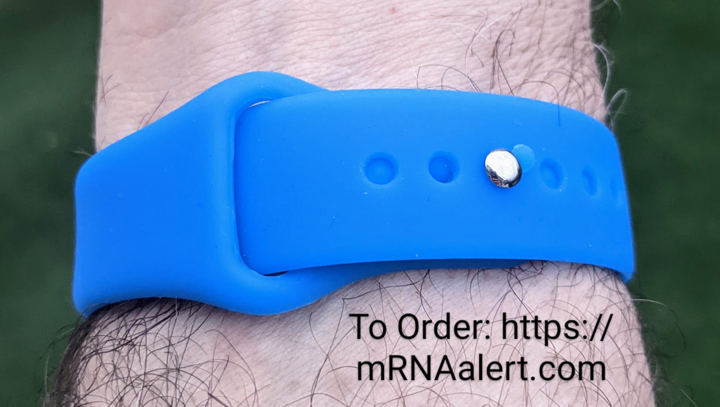 Blue - Freedom Medical Alert Bracelet + (Do Not Give mRNA Injections - Plate)